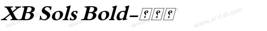 XB Sols Bold字体转换
